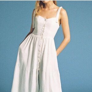 Urban Outfitters White Button-Down Dress